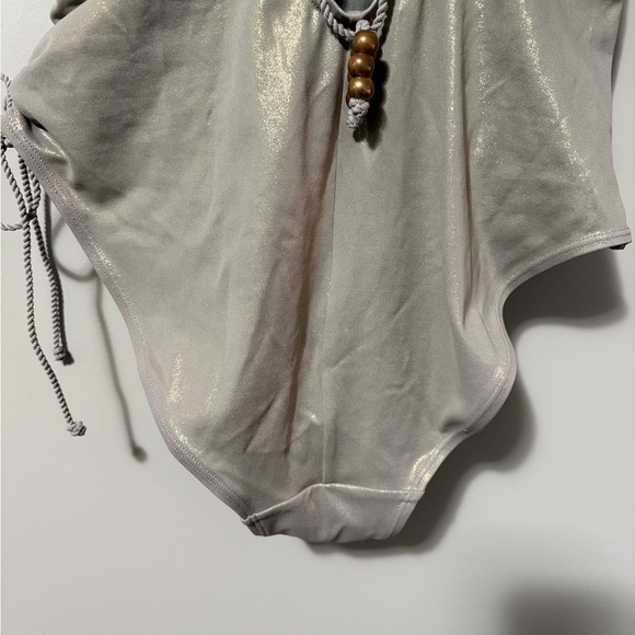 Marlies Dekkers Flic & Flac Sun-kissed Gold One Piece Plunge Top Swimsuit - Picture 11 of 17